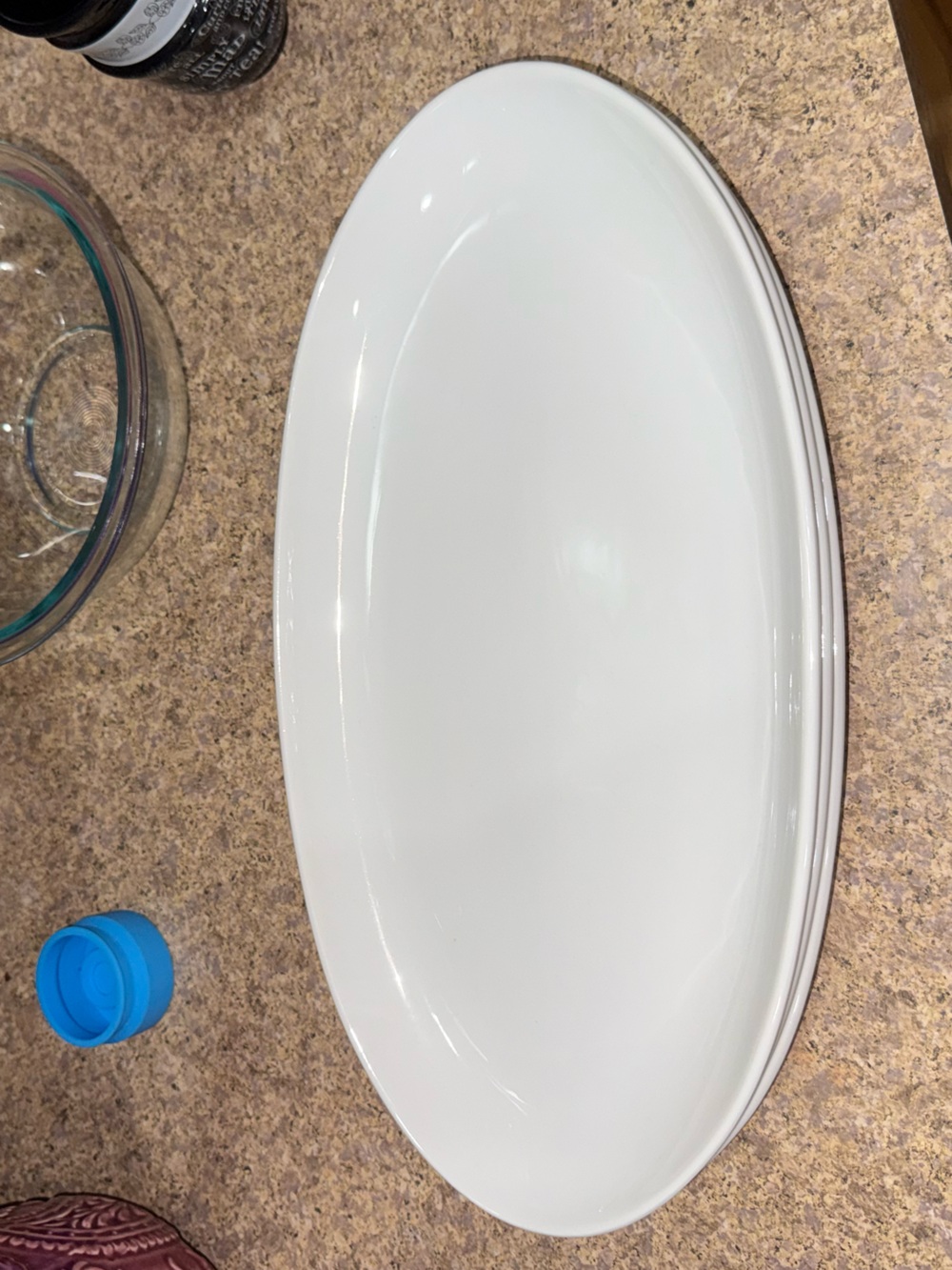 White Ceramic Oval Serving Platter - Classic Home Kitchen